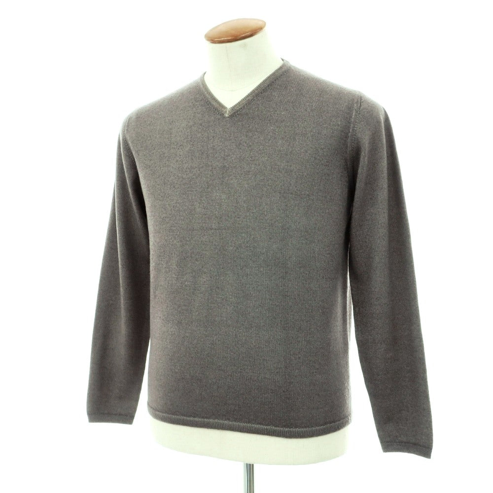 【中古】クルチアーニ CRUCIANI ウール Vネック プルオーバーニット グレー【サイズ46】【 状態ランクB 】【 メンズ 】