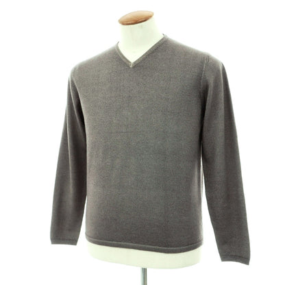 【中古】クルチアーニ CRUCIANI ウール Vネック プルオーバーニット グレー【サイズ46】【 状態ランクB 】【 メンズ 】