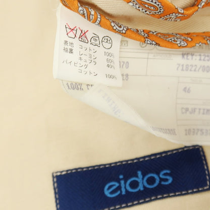 【中古】エイドス Eidos ツイルコットン チェスターフィールドコート ベージュ【サイズ46】【 状態ランクB 】【 メンズ 】