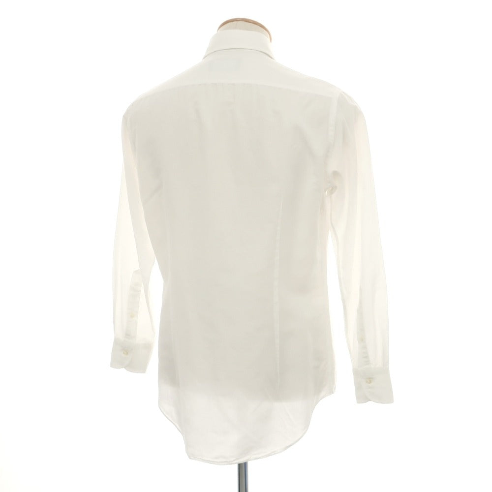 【中古】メイカーズシャツ カマクラ Makers Shirt 鎌倉 コットンリネン ホリゾンタルカラー ドレスシャツ ホワイト【サイズ38】【 状態ランクC 】【 メンズ 】