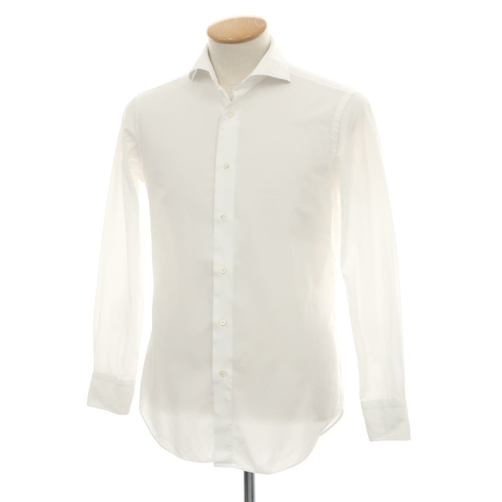 【中古】メイカーズシャツ カマクラ Makers Shirt 鎌倉 コットン ワイドカラー ドレスシャツ ホワイト【サイズ37】【 状態ランクC 】【 メンズ 】