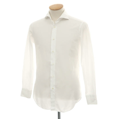 【中古】メイカーズシャツ カマクラ Makers Shirt 鎌倉 コットン ワイドカラー ドレスシャツ ホワイト【サイズ37】【 状態ランクC 】【 メンズ 】