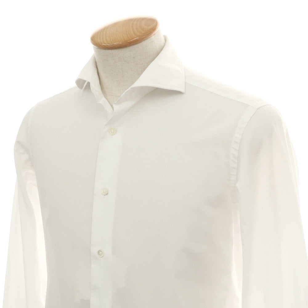 【中古】メイカーズシャツ カマクラ Makers Shirt 鎌倉 コットン ワイドカラー ドレスシャツ ホワイト【サイズ37】【 状態ランクC 】【 メンズ 】