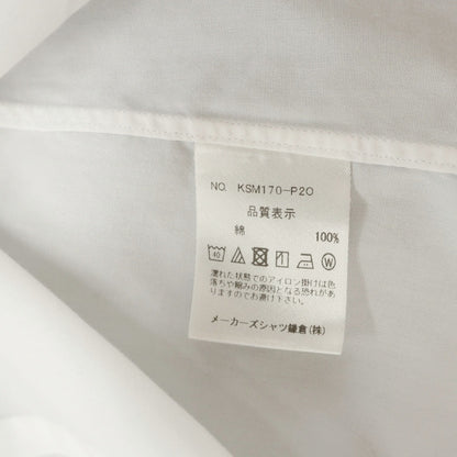 【中古】メイカーズシャツ カマクラ Makers Shirt 鎌倉 コットン ワイドカラー ドレスシャツ ホワイト【サイズ37】【 状態ランクC 】【 メンズ 】