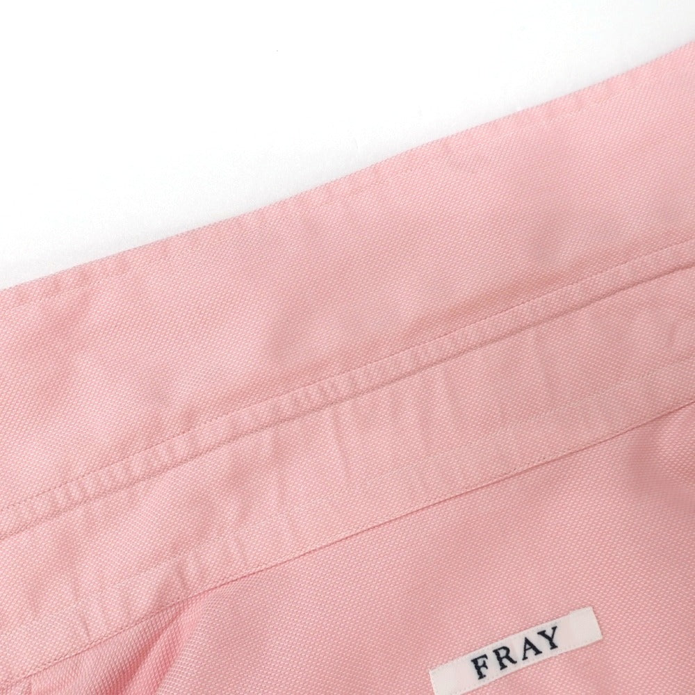 【中古】フライ FRAY オックスフォード コットン セミワイドカラー ドレスシャツ ピンクxホワイト【サイズ39】【 状態ランクB 】【 メンズ 】