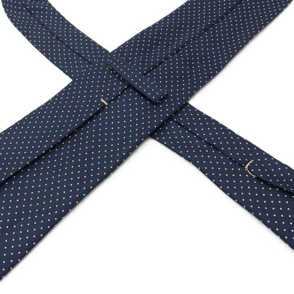 【中古】マリネッラ E.MARINELLA シルク プリント ドット柄ネクタイ ネイビーxオフホワイト【 状態ランクB 】【 メンズ 】