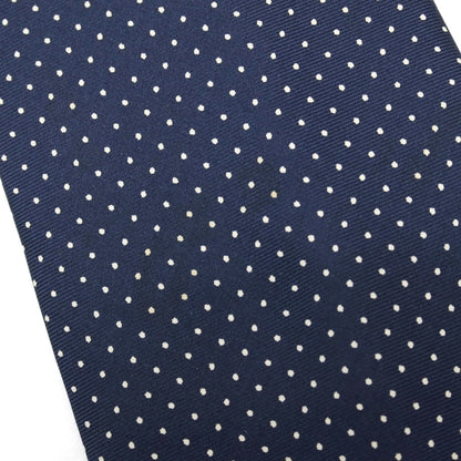 【中古】マリネッラ E.MARINELLA シルク プリント ドット柄ネクタイ ネイビーxオフホワイト【 状態ランクB 】【 メンズ 】
