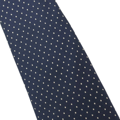 【中古】マリネッラ E.MARINELLA シルク プリント ドット柄ネクタイ ネイビーxオフホワイト【 状態ランクB 】【 メンズ 】