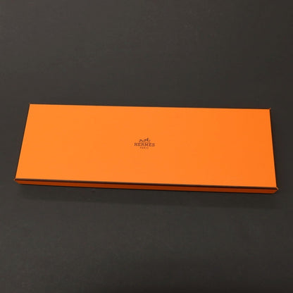 【中古】エルメス HERMES シルク プリント ネクタイ ブルーxネイビー【 状態ランクA 】【 メンズ 】