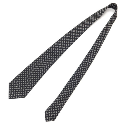 【中古】リベラーノ&amp;リベラーノ LIVERANO&amp;LIVERANO シルク ジャカード ペイズリー柄ネクタイ ブラックxホワイト【 状態ランクB 】【 メンズ 】