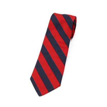 【中古】メイカーズシャツ カマクラ Makers Shirt 鎌倉 TAKE 8 IVY シルク ストライプ柄ネクタイ ネイビーxレッド【 状態ランクB 】【 メンズ 】