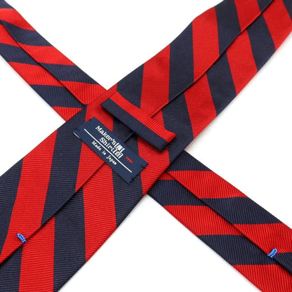 【中古】メイカーズシャツ カマクラ Makers Shirt 鎌倉 TAKE 8 IVY シルク ストライプ柄ネクタイ ネイビーxレッド【 状態ランクB 】【 メンズ 】