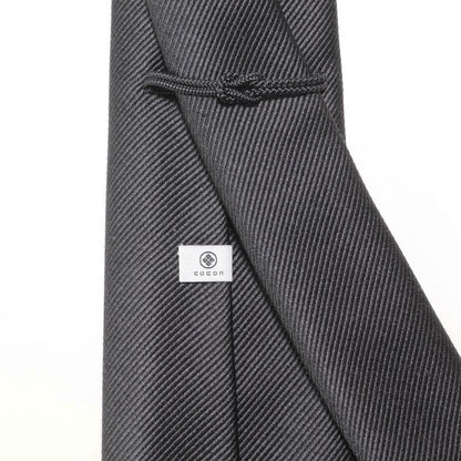 【新品】ココン COCON 刻々 - 無地｜KOKKOKU SOLID 無地ネクタイ ハンドメイドセッテピエゲ 杢チャコール【 状態ランクN 】【 メンズ 】
