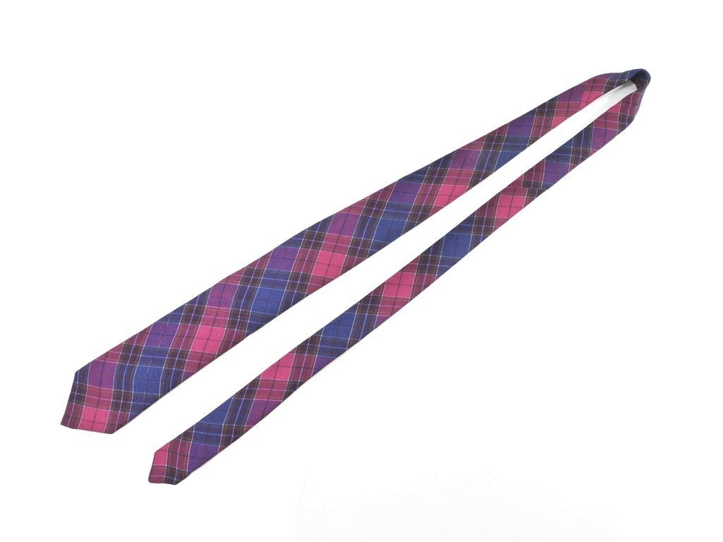 [Used] Atelier F&amp;amp;B Checkered Necktie
 Purple x Light Navy [PUP] [S/S/A/W] [Condition Rank C] [Men&