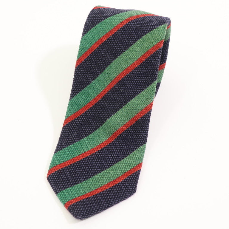 [New] Stefano Bigi Striped Tie
 Navy x Green [NVY] [A/W] [Condition Rank N] [Men&