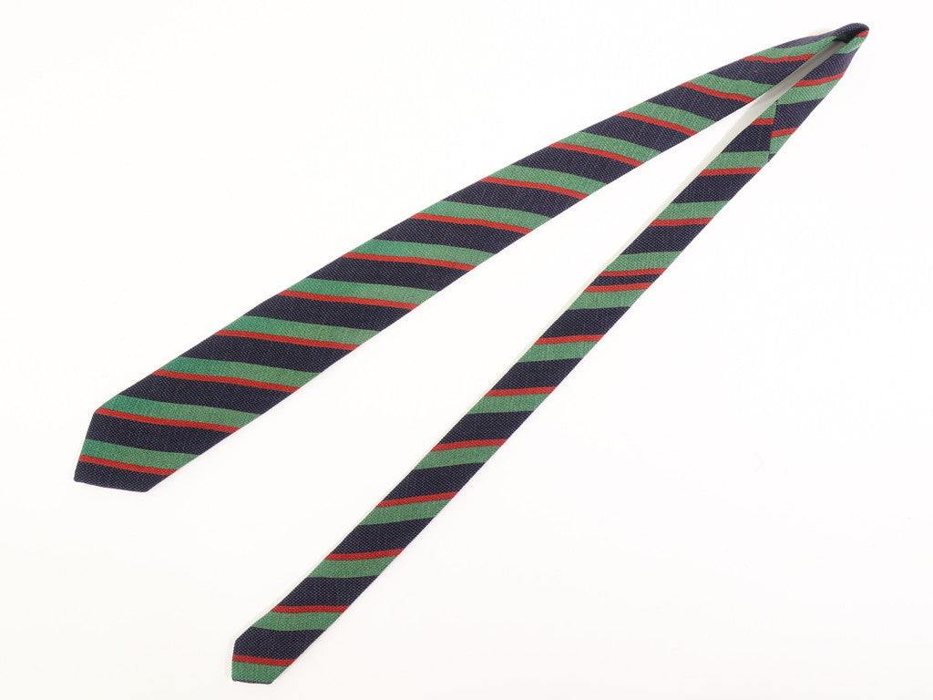 [New] Stefano Bigi Striped Tie
 Navy x Green [NVY] [A/W] [Condition Rank N] [Men&