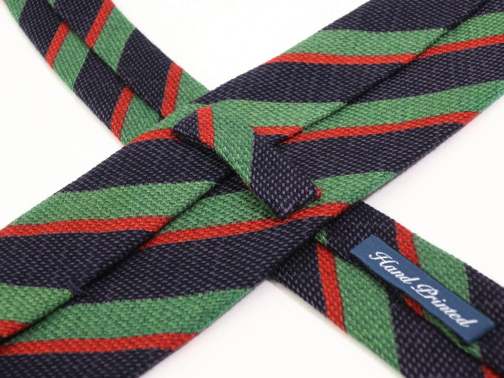 [New] Stefano Bigi Striped Tie
 Navy x Green [NVY] [A/W] [Condition Rank N] [Men&
