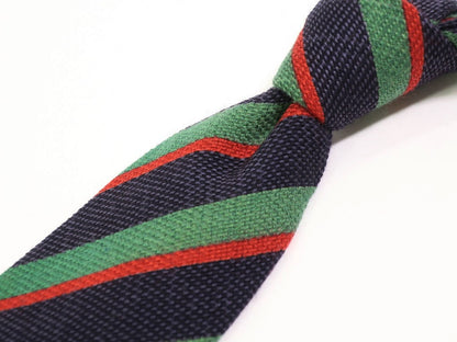 [New] Stefano Bigi Striped Tie
 Navy x Green [NVY] [A/W] [Condition Rank N] [Men&
