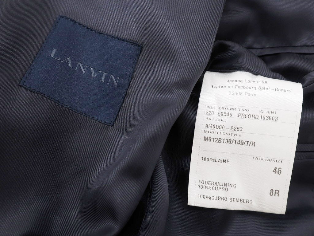 [Used] LANVIN Wool 2-button jacket, navy [Size 46] [NVY] [A/W] [Condition Rank B] ​​[Men&