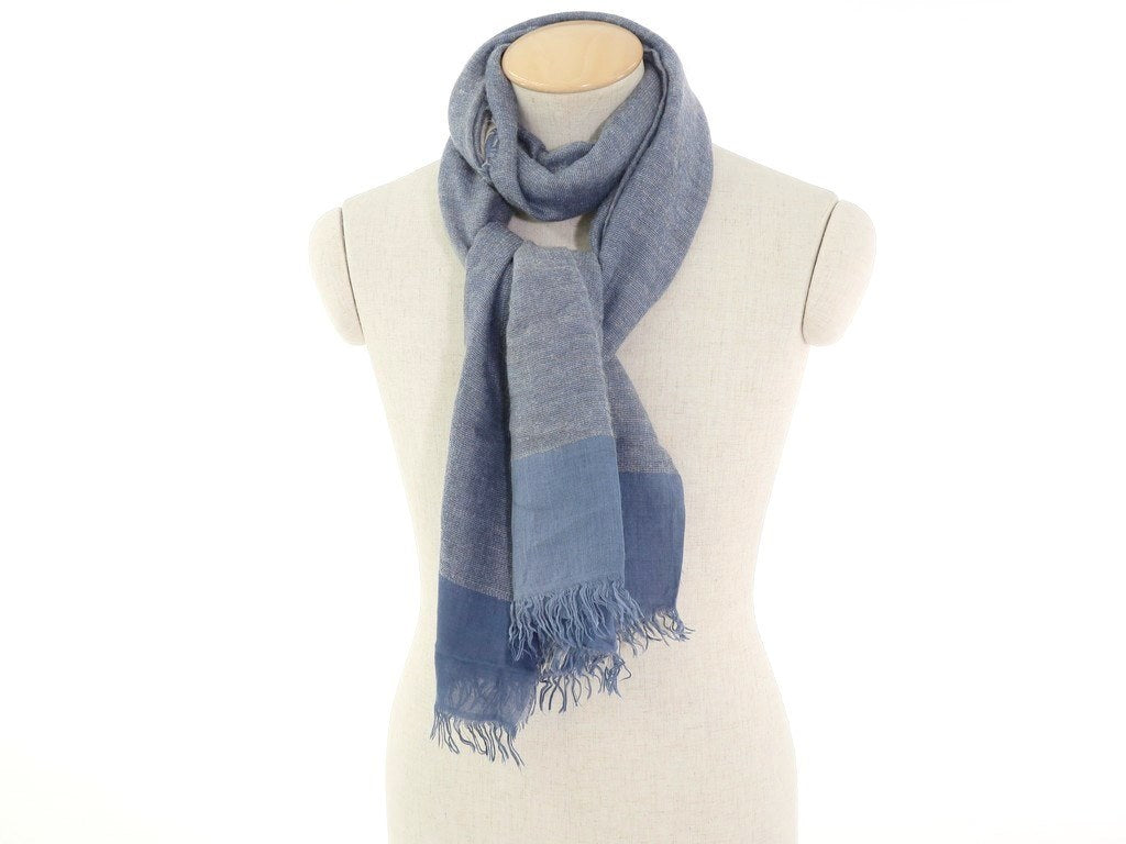 [Used] Altea scarf
 Blue x Gray [BLU] [A/W] [Condition Rank B] ​​[Men&