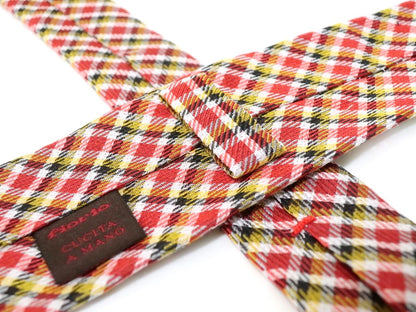 [Used] FIORIO Checkered Necktie
 
Red x Yellow [RED] [S/S/A/W] [Condition Rank B] ​​[Men&