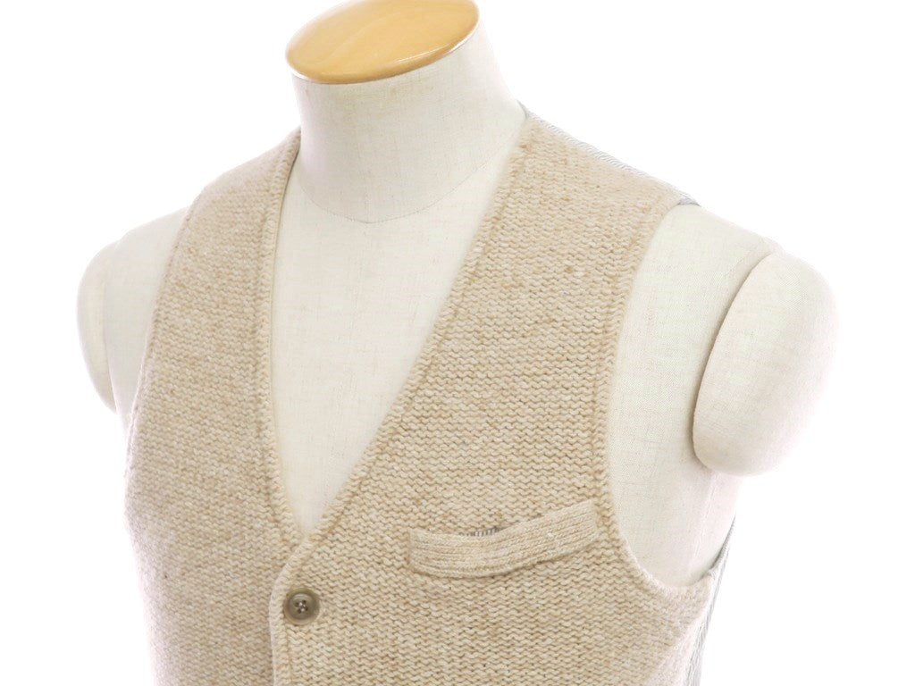 [Used] Three Dots Low Gauge Wool Knit Gilet Vest Beige [Size S] [BEI] [A/W] [Condition Rank B] ​​[Men&