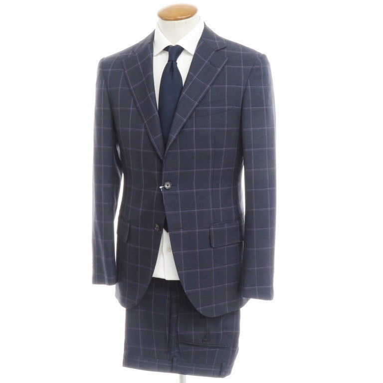 【中古】インベストメント クロージング INVESTMENT CLOTHING 3つボタンスーツ
 ネイビーxパープル【サイズ表記なし（M位）】【NVY】【A/W】【状態ランクB】【メンズ】
【778984】 EPD