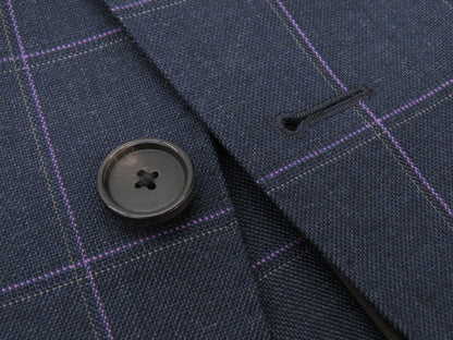 【中古】インベストメント クロージング INVESTMENT CLOTHING 3つボタンスーツ
 ネイビーxパープル【サイズ表記なし（M位）】【NVY】【A/W】【状態ランクB】【メンズ】
【778984】 EPD