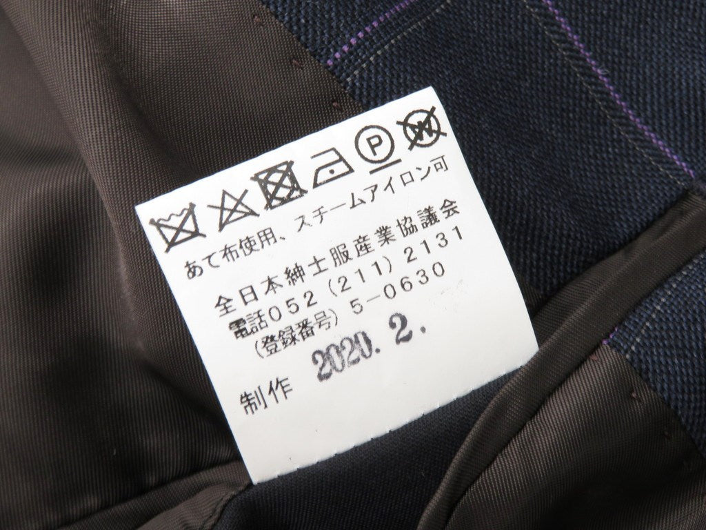 【中古】インベストメント クロージング INVESTMENT CLOTHING 3つボタンスーツ
 ネイビーxパープル【サイズ表記なし（M位）】【NVY】【A/W】【状態ランクB】【メンズ】
【778984】 EPD