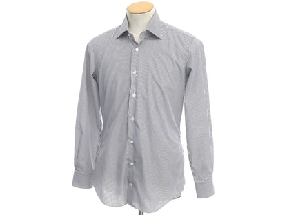 【中古】エマニュエルバーグ Emanuel Berg ドレスシャツ
 ホワイトxネイビー【サイズ38】【WHT】【S/S/A/W】【状態ランクC】【メンズ】
【769878】 EPD