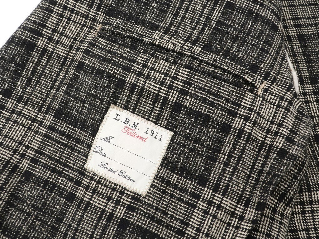 【新品】エルビーエム1911 L.B.M.1911 カジュアルジャケット
 ブラック×ベージュ【サイズ48】【BLK】【A/W】【状態ランクN】【メンズ】 EPD