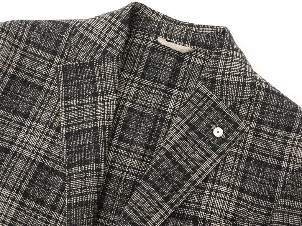 【新品】エルビーエム1911 L.B.M.1911 カジュアルジャケット
 ブラック×ベージュ【サイズ48】【BLK】【A/W】【状態ランクN】【メンズ】 EPD
