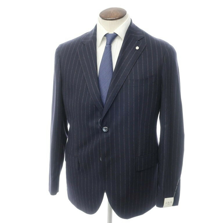 【新品】ルイジ ビアンキ マントヴァ Luigi Bianchi Mantova テーラードジャケット
 ネイビー×ブラウン×ブルー【サイズ52】【NVY】【A/W】【状態ランクN】【メンズ】 EPD