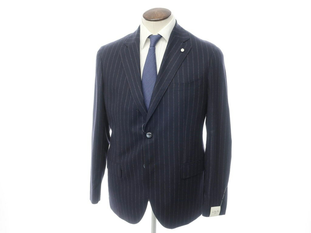 【新品】ルイジ ビアンキ マントヴァ Luigi Bianchi Mantova テーラードジャケット
 ネイビー×ブラウン×ブルー【サイズ52】【NVY】【A/W】【状態ランクN】【メンズ】 EPD