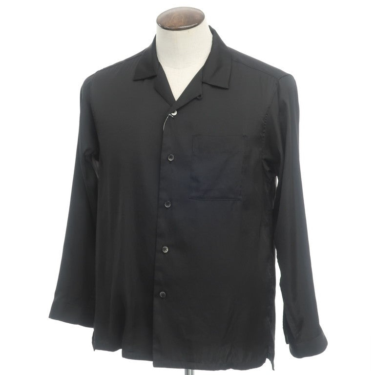 [Used] CUSTOM CULTURE Open collar casual shirt, black [Size not specified (L)] [BLK] [S/S/A/W] [Condition rank B] ​​[Men&