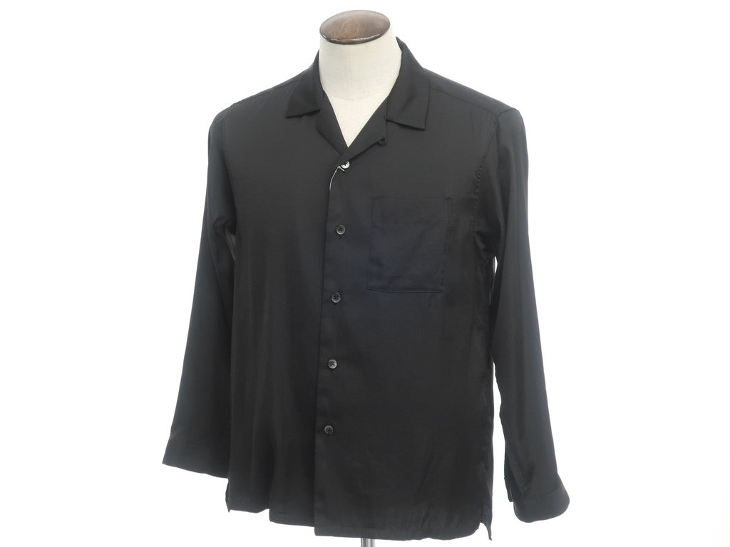 [Used] CUSTOM CULTURE Open collar casual shirt, black [Size not specified (L)] [BLK] [S/S/A/W] [Condition rank B] ​​[Men&