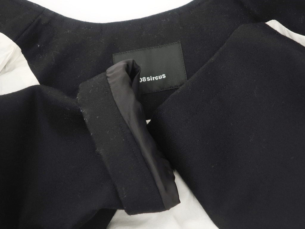 [Used] 08sircus wool no-collar duffle coat, black [size 4] [BLK] [A/W] [condition rank B] ​​[men&