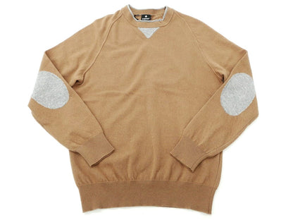 【新品】アンドレア フェンツィ ANDREA FENZI プルオーバーニット
 ブラウンベージュ×グレー【サイズ44】【BEI】【A/W】【状態ランクN】【メンズ】 DPD