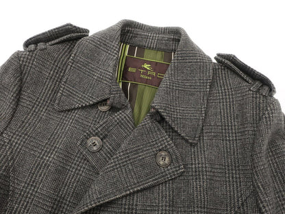 [Used] ETRO trench coat
 Dark gray x ash brown [Size L] [GRY] [A/W] [Condition rank B] ​​[Men&