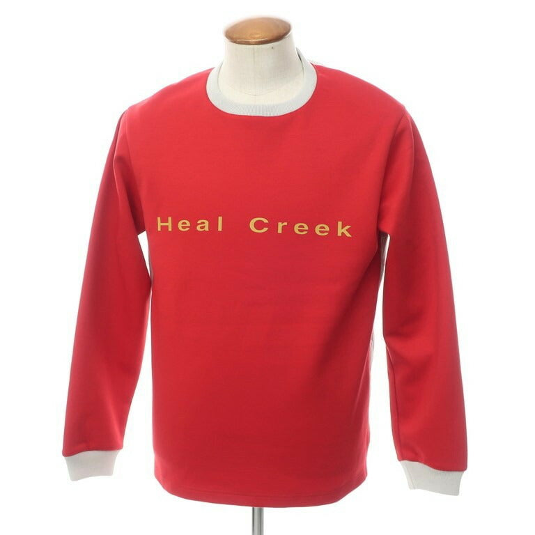 【新品】ヒールクリーク Heal Creak プルオーバーニット
 レッド×ライトグレー【サイズ50】【RED】【S/S】【状態ランクN】【メンズ】 EPD