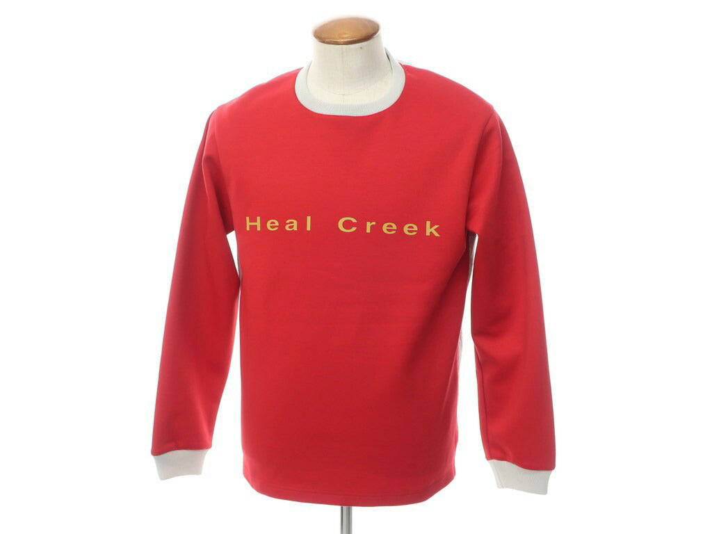【新品】ヒールクリーク Heal Creak プルオーバーニット
 レッド×ライトグレー【サイズ50】【RED】【S/S】【状態ランクN】【メンズ】 EPD