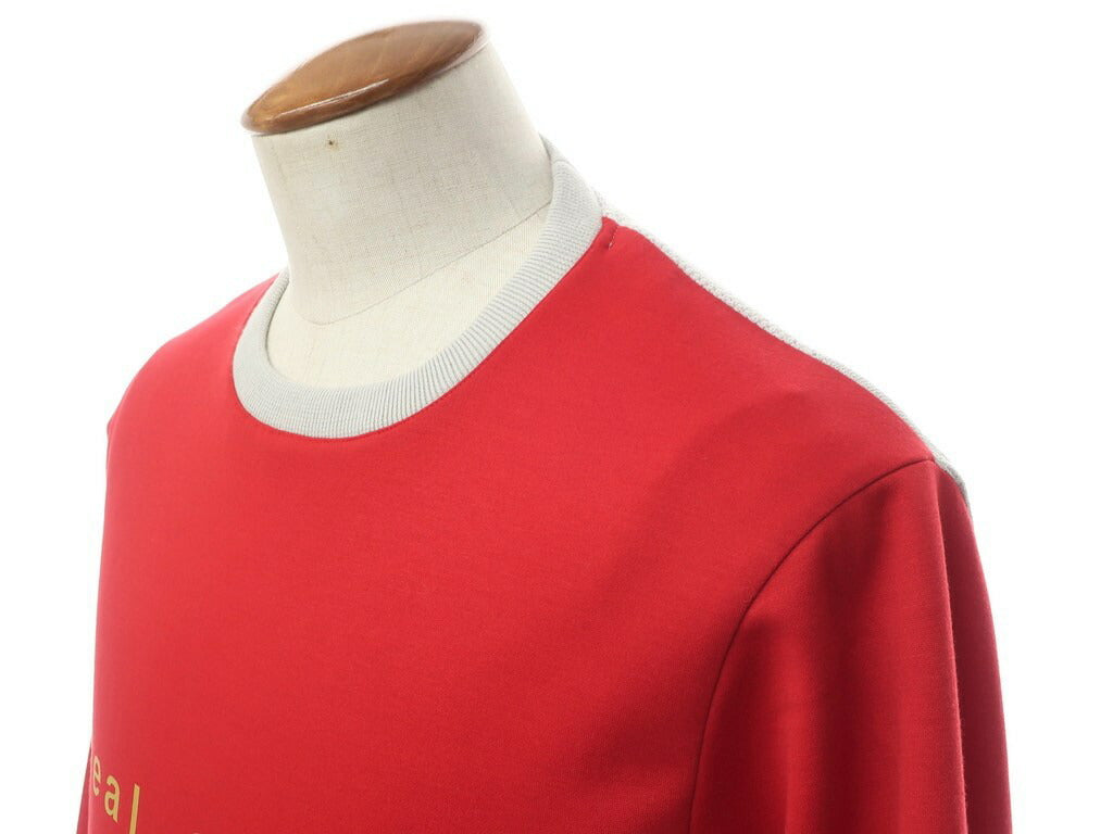 【新品】ヒールクリーク Heal Creak プルオーバーニット
 レッド×ライトグレー【サイズ50】【RED】【S/S】【状態ランクN】【メンズ】 EPD