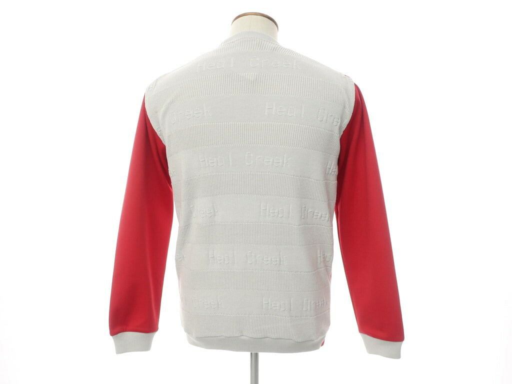 【新品】ヒールクリーク Heal Creak プルオーバーニット
 レッド×ライトグレー【サイズ50】【RED】【S/S】【状態ランクN】【メンズ】 EPD