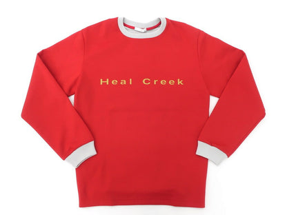 【新品】ヒールクリーク Heal Creak プルオーバーニット
 レッド×ライトグレー【サイズ50】【RED】【S/S】【状態ランクN】【メンズ】 EPD
