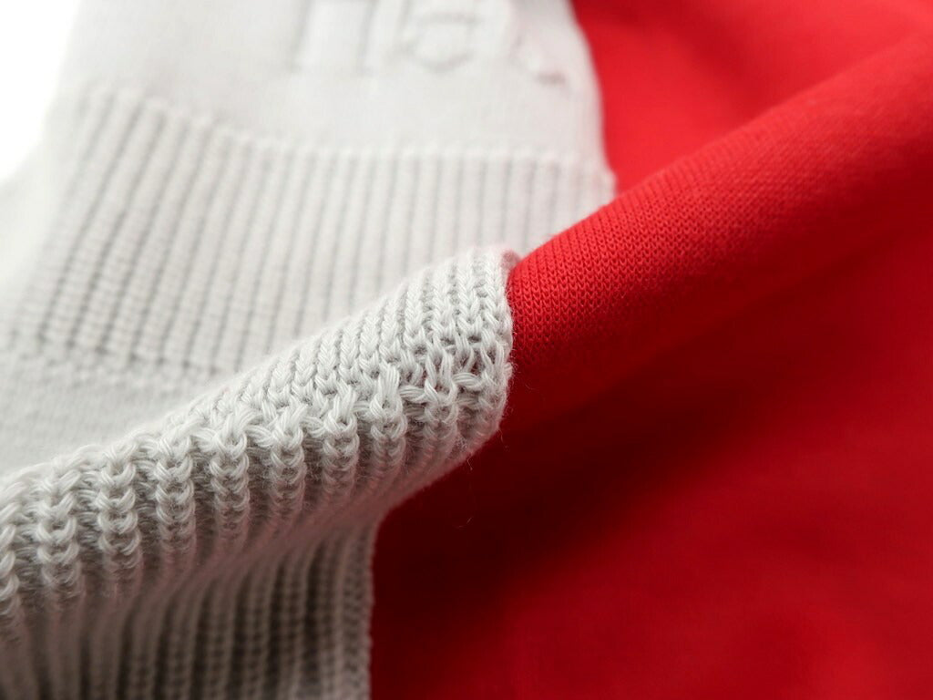 【新品】ヒールクリーク Heal Creak プルオーバーニット
 レッド×ライトグレー【サイズ50】【RED】【S/S】【状態ランクN】【メンズ】 EPD