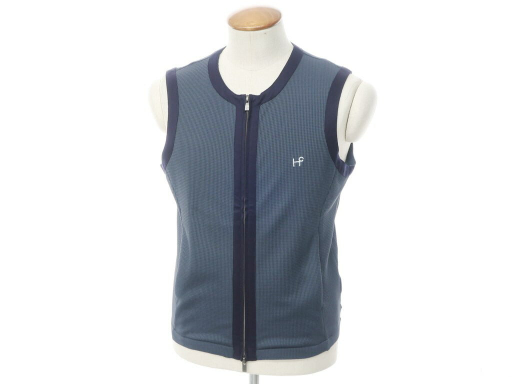 [New] Heal Creak Polyester Waffle Zip-up Vest Navy [Size 48] [NVY] [S/S] [Condition Rank N] [Men&