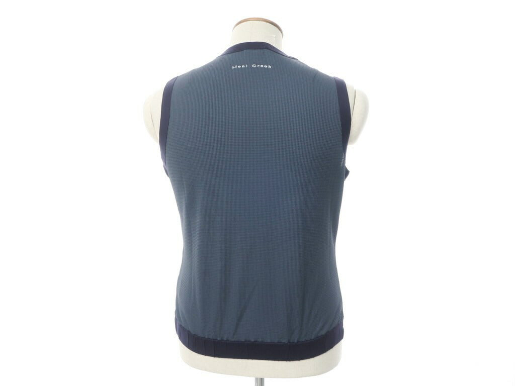 [New] Heal Creak Polyester Waffle Zip-up Vest Navy [Size 48] [NVY] [S/S] [Condition Rank N] [Men&