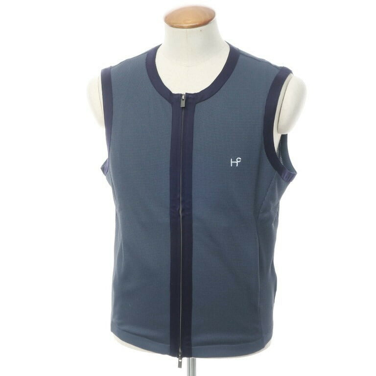 [New] Heal Creak Polyester Waffle Zip-up Vest Navy [Size 50] [NVY] [S/S] [Condition Rank N] [Men&