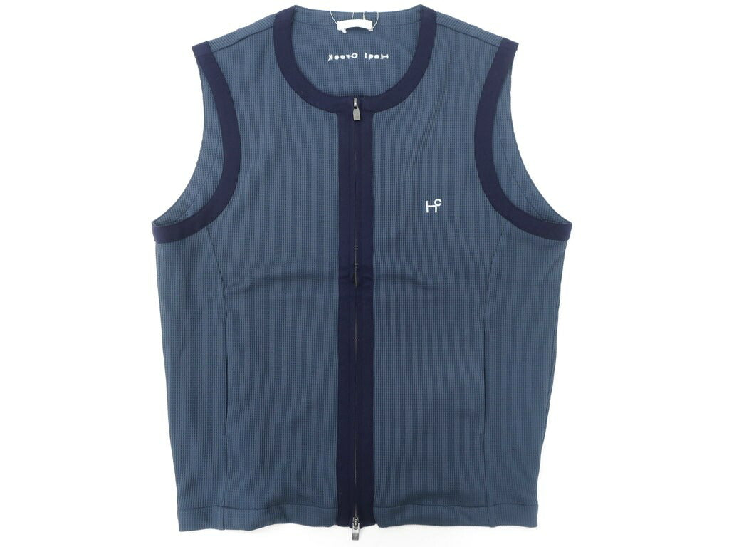 [New] Heal Creak Polyester Waffle Zip-up Vest Navy [Size 50] [NVY] [S/S] [Condition Rank N] [Men&