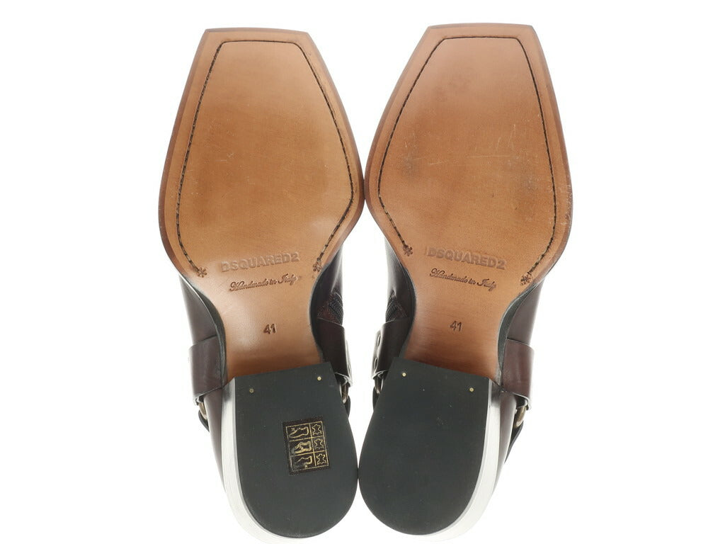 【新品アウトレット】ディースクエアード DSQUARED2 ブーツ
 ブラウン【サイズ41】【BRW】【S/S/A/W】【状態ランクN-】【メンズ】 EPD